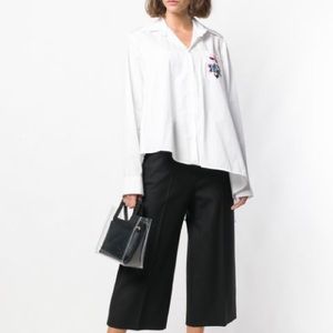Weekend by Max Mara asymmetric embroidered shirt